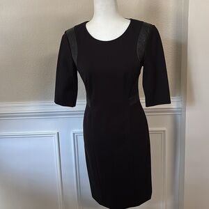 Black Rebecca Taylor Form Fitting Black Dress